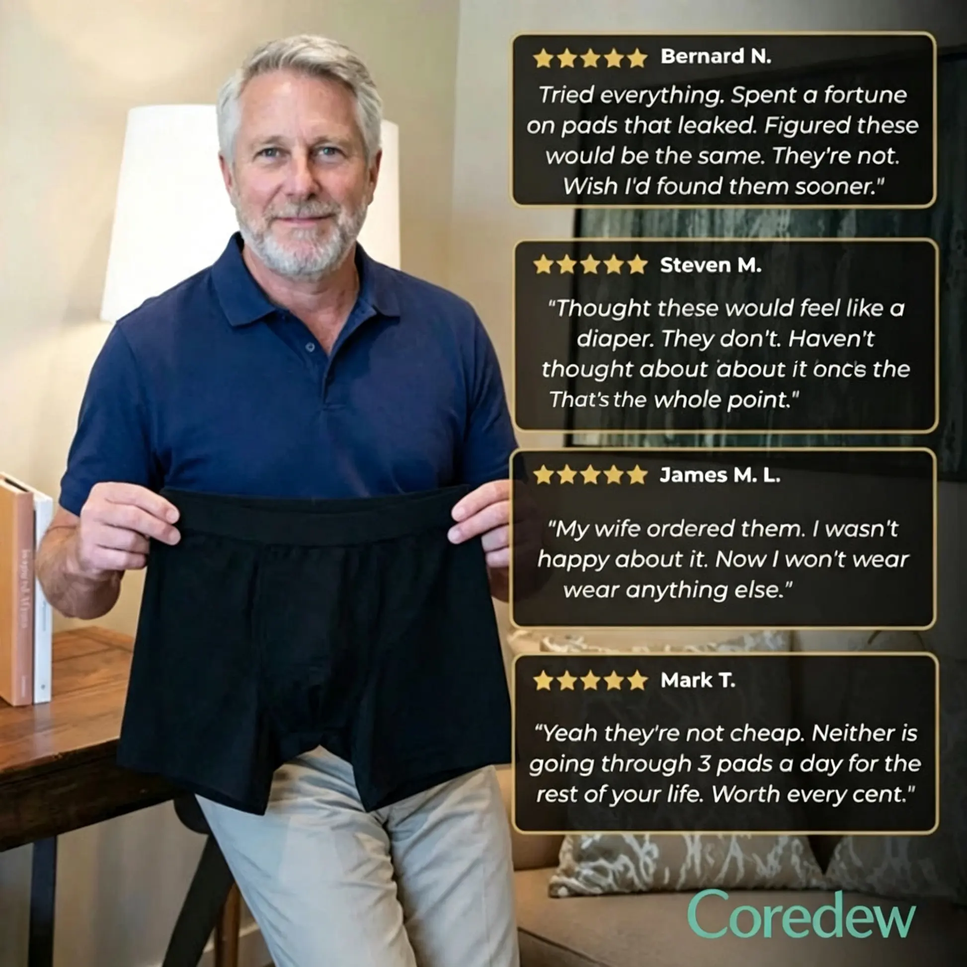 Coredew™ Men's All-Day Protection Boxer Briefs